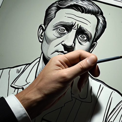 Home 11 A skilled forensic artist intently sketching a detailed composite portrait on a digital tablet, guided by an anxious eyewitness describing subtle facial features. The scene is set in a dimly lit, serious interrogation room, highlighting the intricate process of transforming vague memories into a tangible image. Subtle hints of psychological profiling through the witness's body language (e.g., how they sit, a slight hand gesture) are present. Realistic, detailed, dramatic lighting, focusing on human interaction and the creative process. --ar 16:9