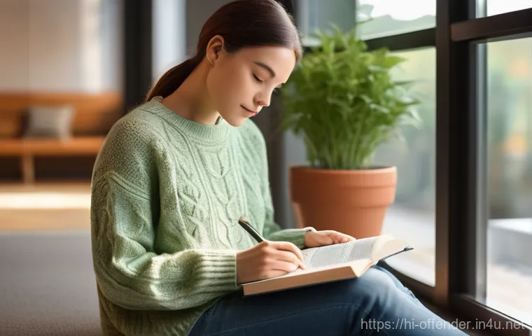 범죄 가해자 심리치료 효과 연구 - **Prompt: A thoughtful young adult, gender-neutral, sitting in a modern, well-lit therapy room. The ...