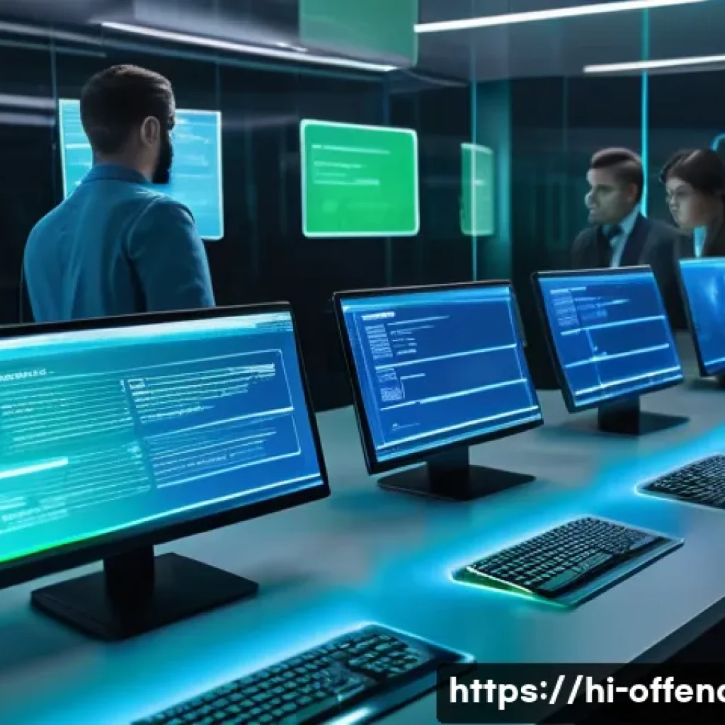 미제 사건을 해결하는 새로운 기법 - A high-tech digital forensic laboratory scene showing experts analyzing recovered deleted data from ...
